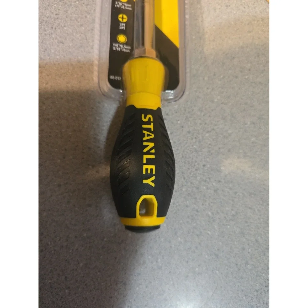 Stanley 6 way screwdriver: 2 slot-head; 2 Phillips; 2 nut drivers, 68-012 - NEW